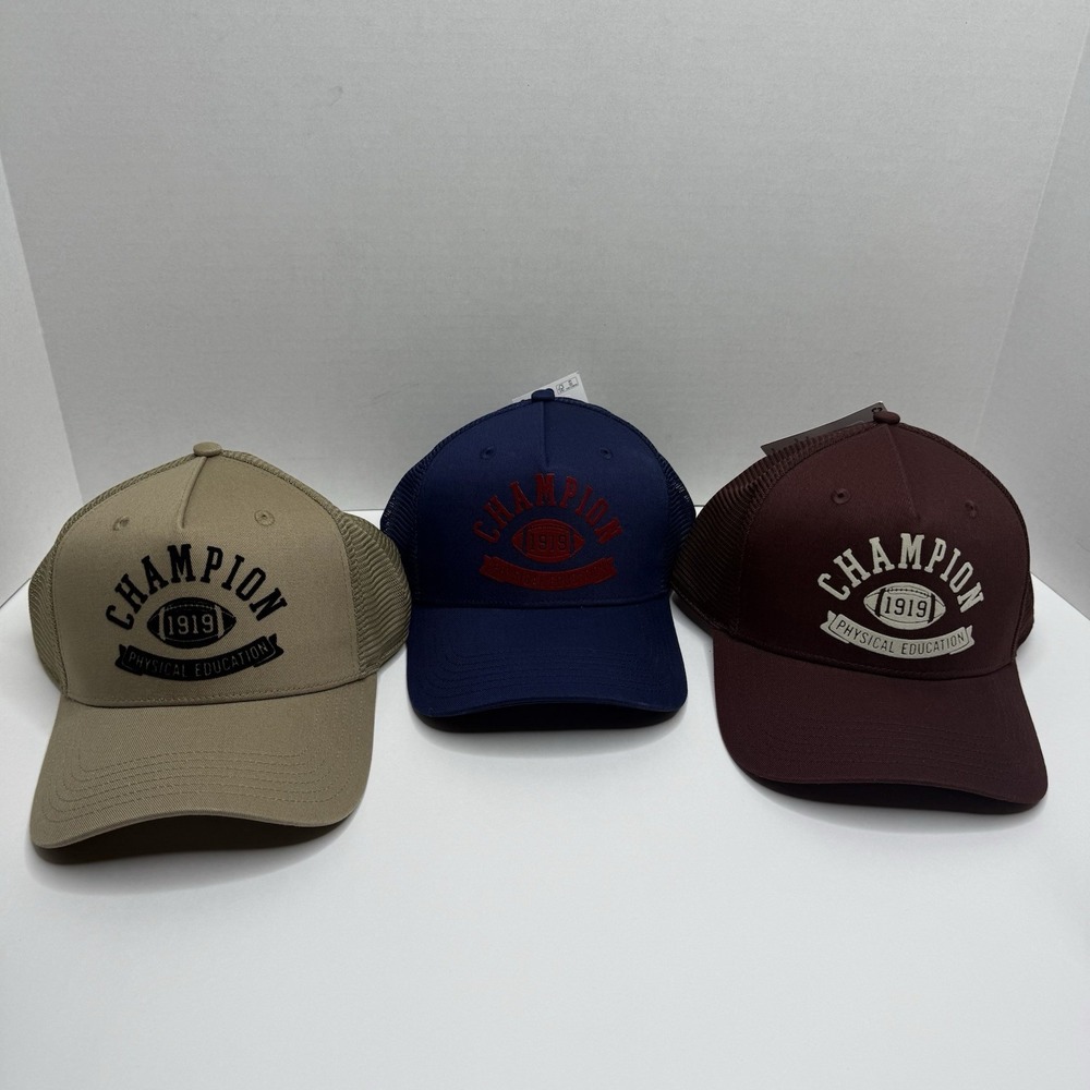 Champion 1919 Physical Education Trucker Hat Bundle 3 Snapback CS7-3036 NEW